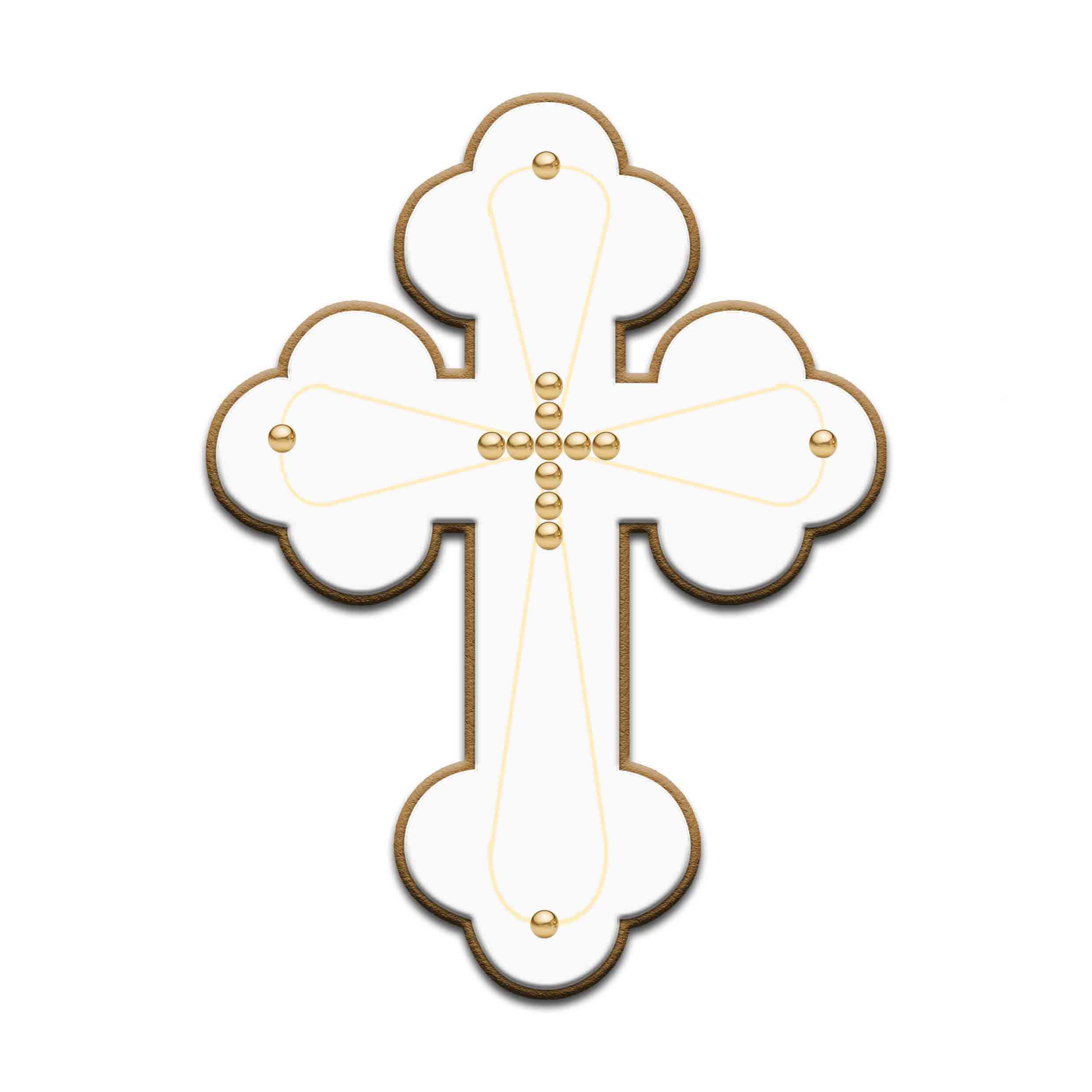     
            Cross with golden stone
    