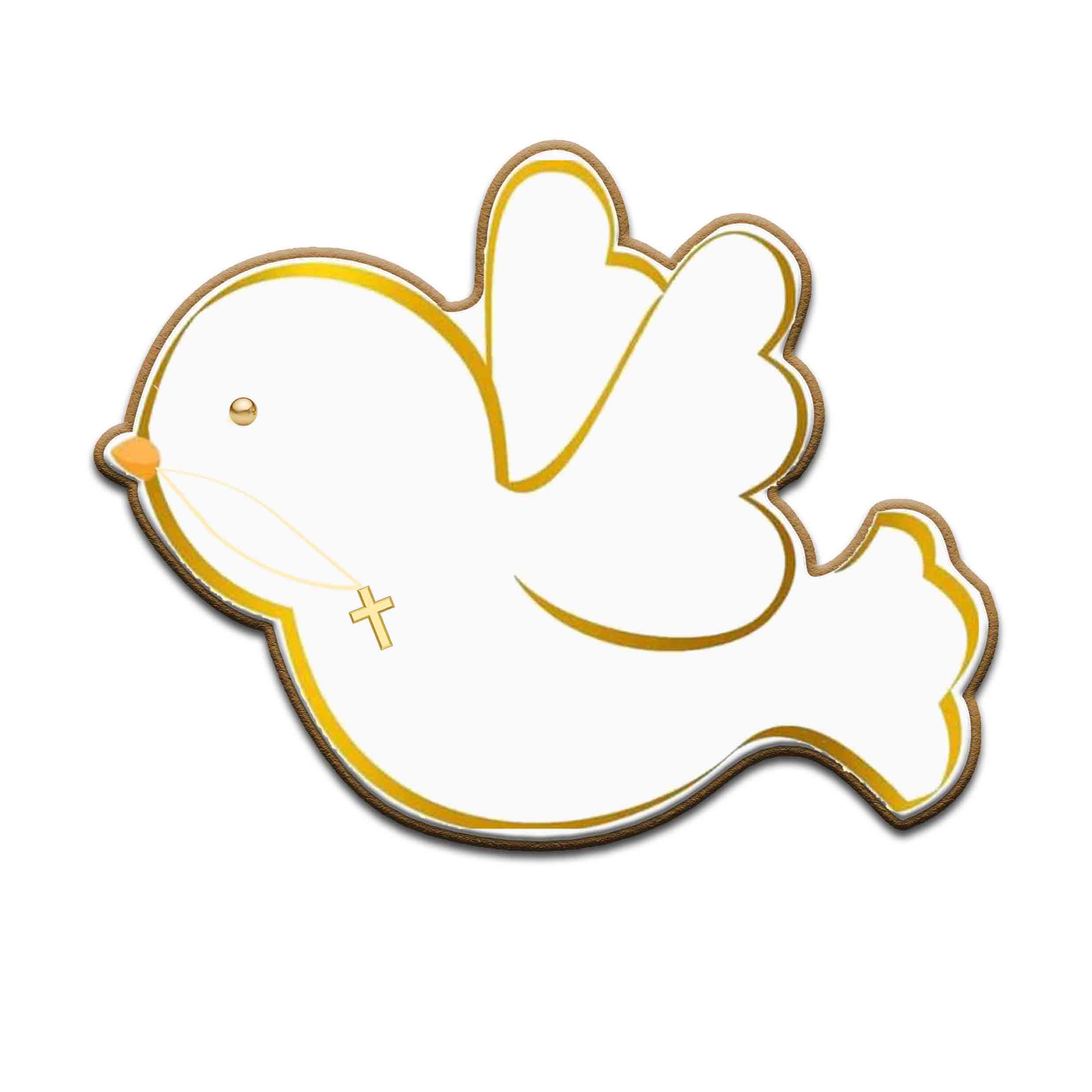     
            Dove with golden stone
    